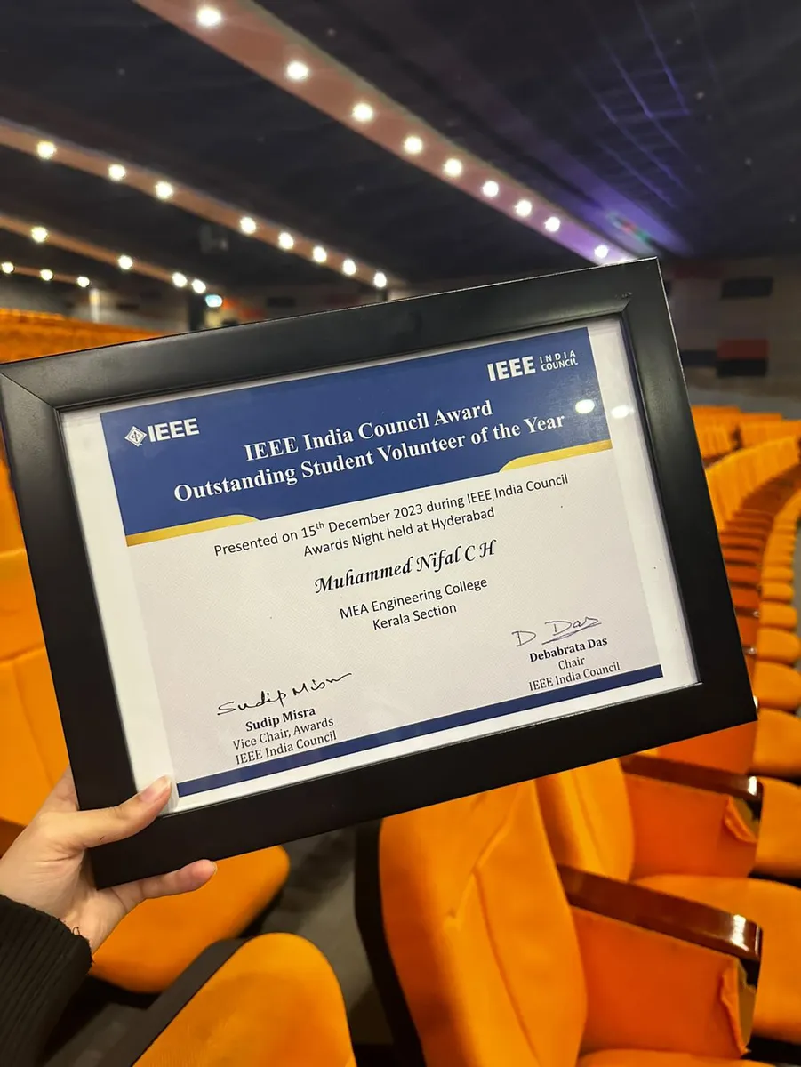 Outstanding Student Volunteer Award · IEEE India Council