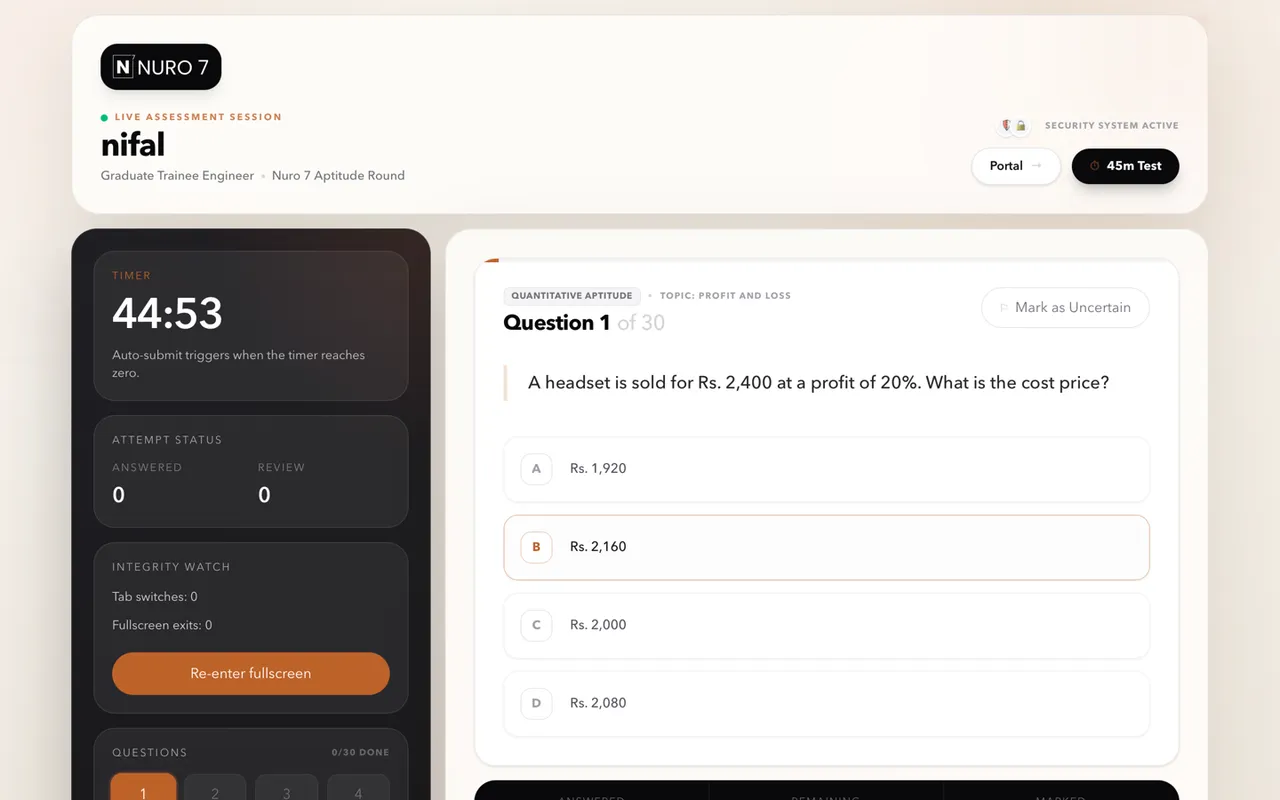AI Assessment Platform · SaaS · Hiring & Interviews